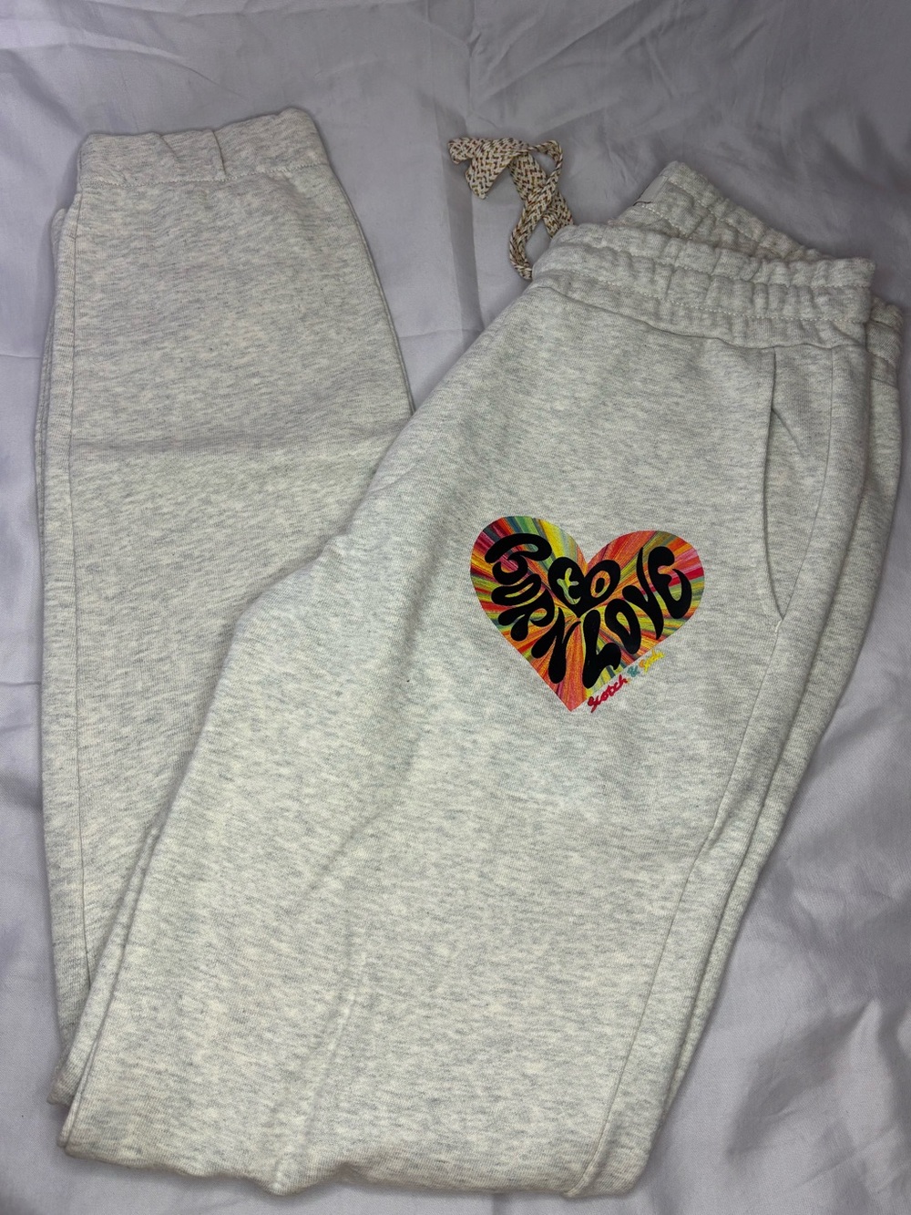 Scotch & Soda Unisex Sweatpants ‘Born to Love’ Size S